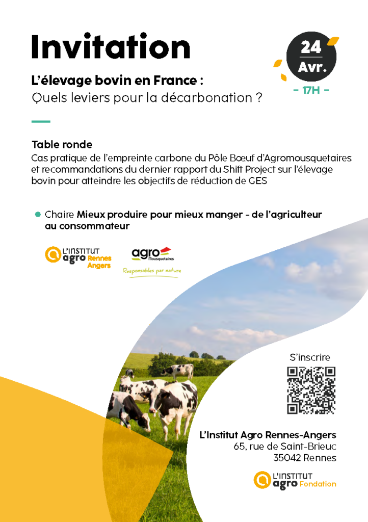 Chaire Mieux produire pour mieux manger